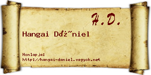 Hangai Dániel névjegykártya